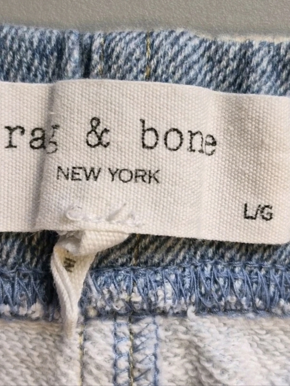 Rag & Bone Miramar Cotton Terry Sweatpant Jeans Scarlet Women's Size Large - Picture 14 of 16